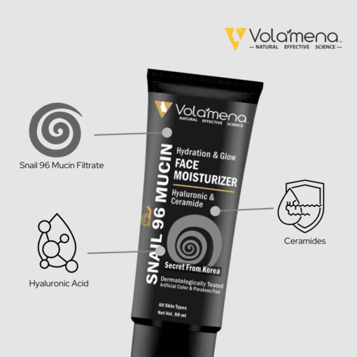 Volamena Snail Hydration Glow Face Moisturizer With Snail Mucin & Hyaluronic Acid For Hydration & Glow 50 ml