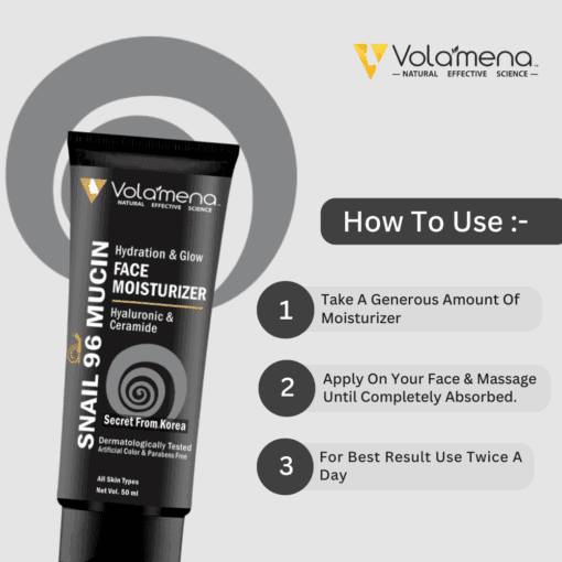 Volamena Snail Hydration Glow Face Moisturizer With Snail Mucin & Hyaluronic Acid For Hydration & Glow 50 ml