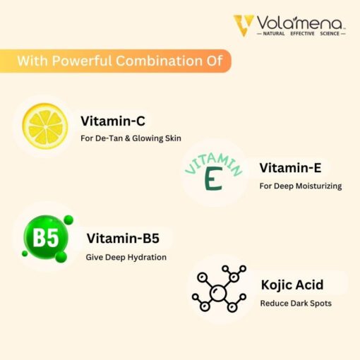 Volamena All in 1 Whitening Face cream For Men SPF 30 ++ With Kojic Acid & Vitamin C Tan Removal For Men